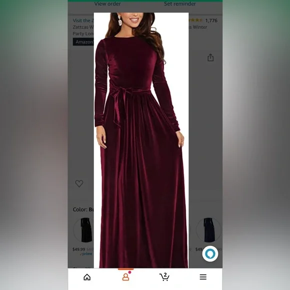 Dresses | Floor Length Red Velvet Dress | Poshmark